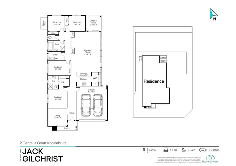 Floorplan of Homely house listing, 2 Centella Court, Korumburra VIC 3950