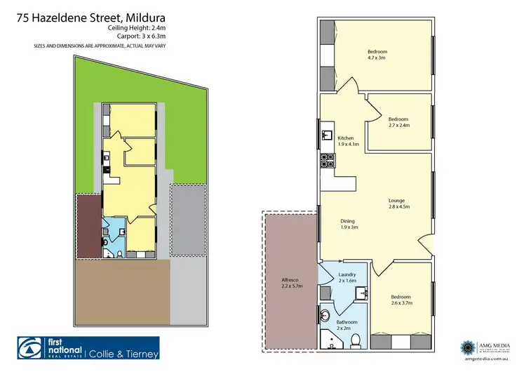 Floorplan of Homely house listing, 75 Hazeldene Street, Mildura VIC 3500