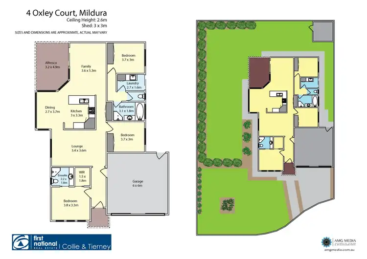 Floorplan of Homely house listing, 4 Oxley Court, Mildura VIC 3500