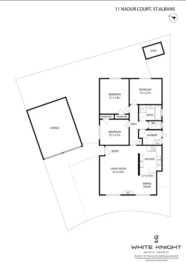 Floorplan of Homely house listing, 11 Nadur Court, St Albans VIC 3021