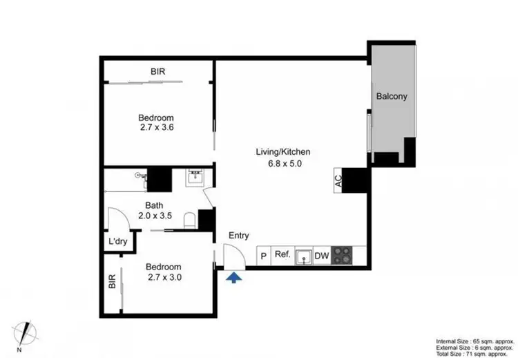 Floorplan of Homely apartment listing, 1526/199 William Street, Melbourne VIC 3000