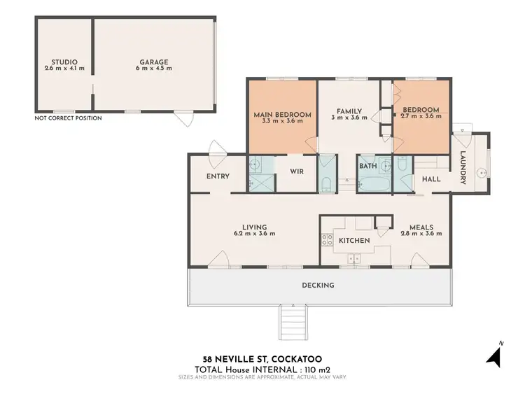 Floorplan of Homely house listing, 58 Neville Street, Cockatoo VIC 3781