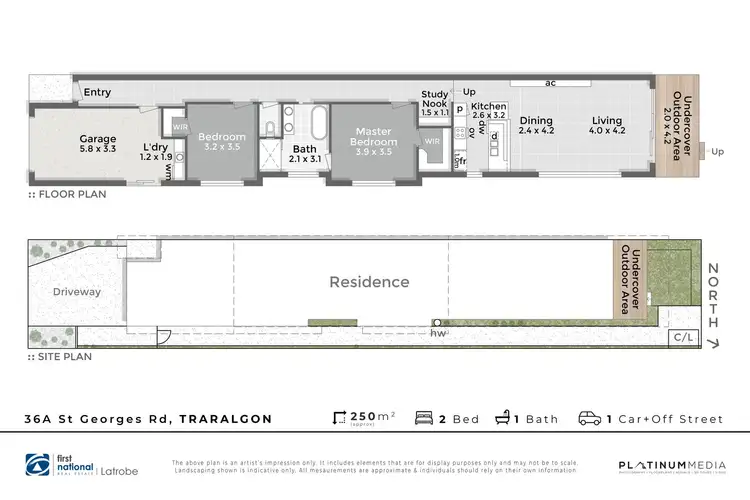 Floorplan of Homely townhouse listing, 36A St Georges Road, Traralgon VIC 3844