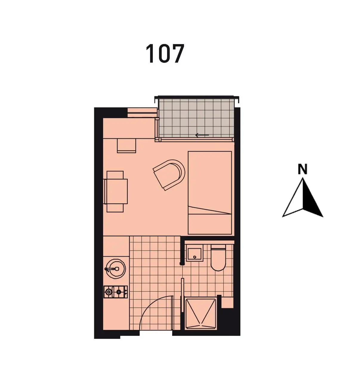 Floorplan of Homely apartment listing, 107/K13 Raleigh Street, Windsor VIC 3181