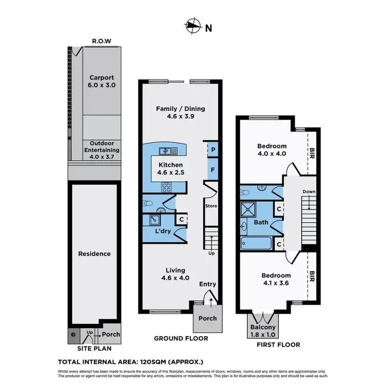 Floorplan of Homely townhouse listing, 101 The Crescent, Kensington VIC 3031