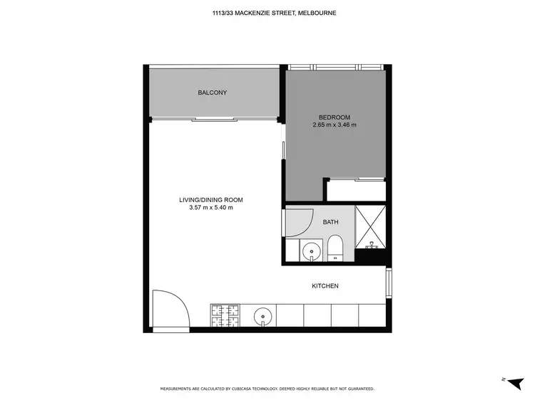Floorplan of Homely apartment listing, 1113/33 Mackenzie Street, Melbourne VIC 3000