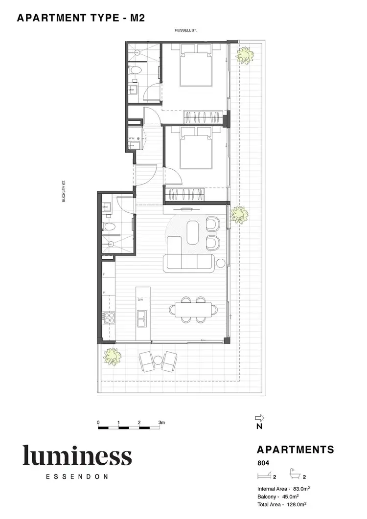 Floorplan of Homely apartment listing, 804/29 Russell Street, Essendon VIC 3040