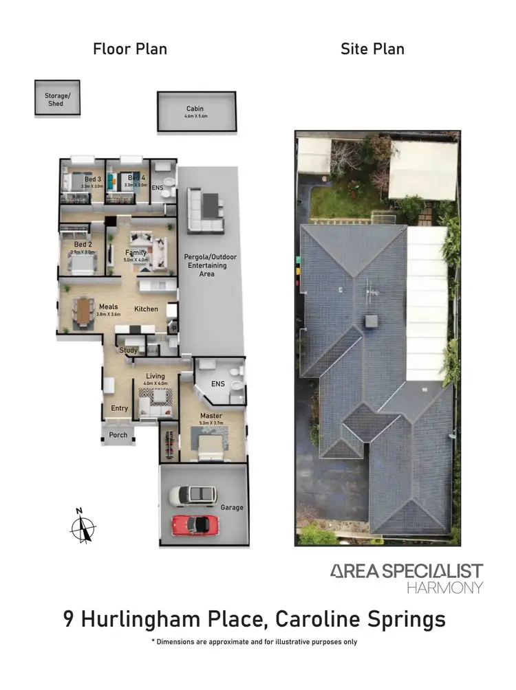 Floorplan of Homely house listing, 9 Hurlingham Place, Caroline Springs VIC 3023