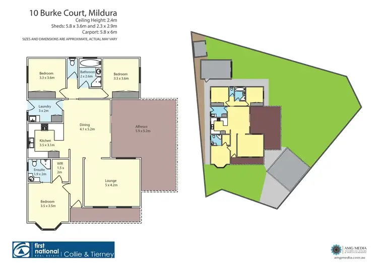 Floorplan of Homely house listing, 10 Burke Court, Mildura VIC 3500