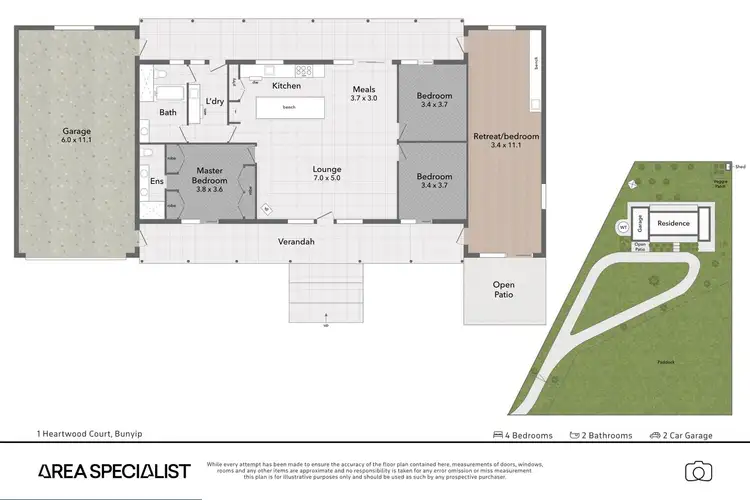 Floorplan of Homely house listing, 1 Heartwood Court, Bunyip VIC 3815