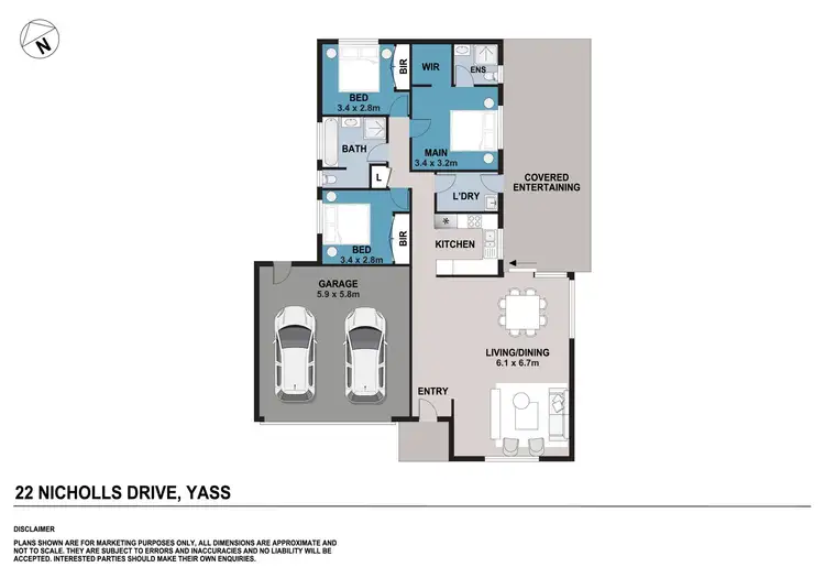 Floorplan of Homely house listing, 22 Nicholls Drive, Yass NSW 2582