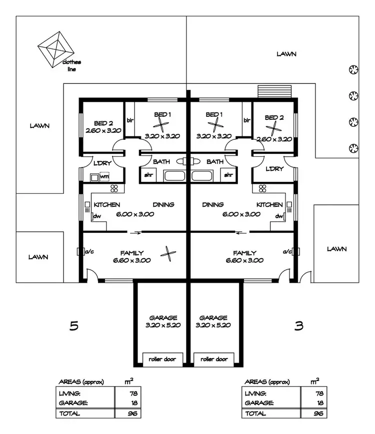 Floorplan of Homely block of units listing, 3-5 Devon Drive, Salisbury SA 5108