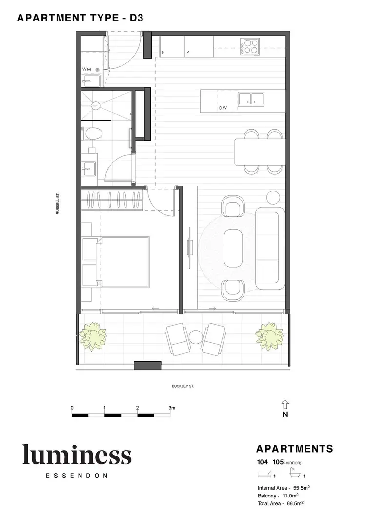 Floorplan of Homely apartment listing, 104/29 Russell Street, Essendon VIC 3040