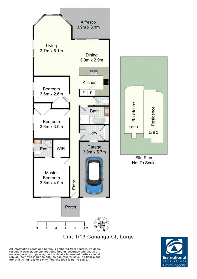 Floorplan of Homely unit listing, 1/13 Cananga Court, Largs NSW 2320