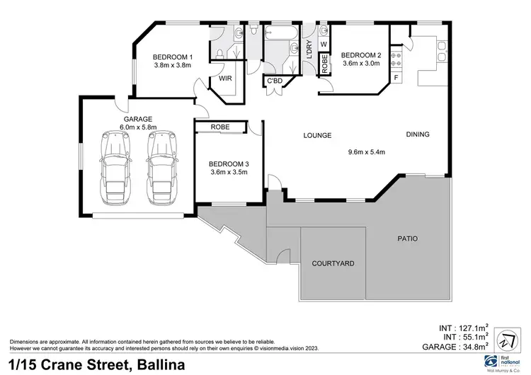 Floorplan of Homely unit listing, 1/15 Crane Street, Ballina NSW 2478
