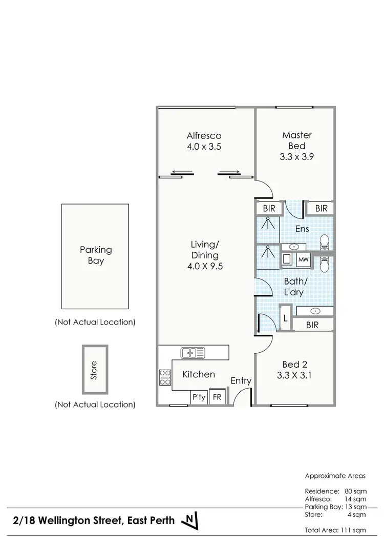 Floorplan of Homely apartment listing, 2/18 Wellington Street, East Perth WA 6004