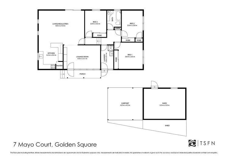 Floorplan of Homely house listing, 7 Mayo Court, Golden Square VIC 3555