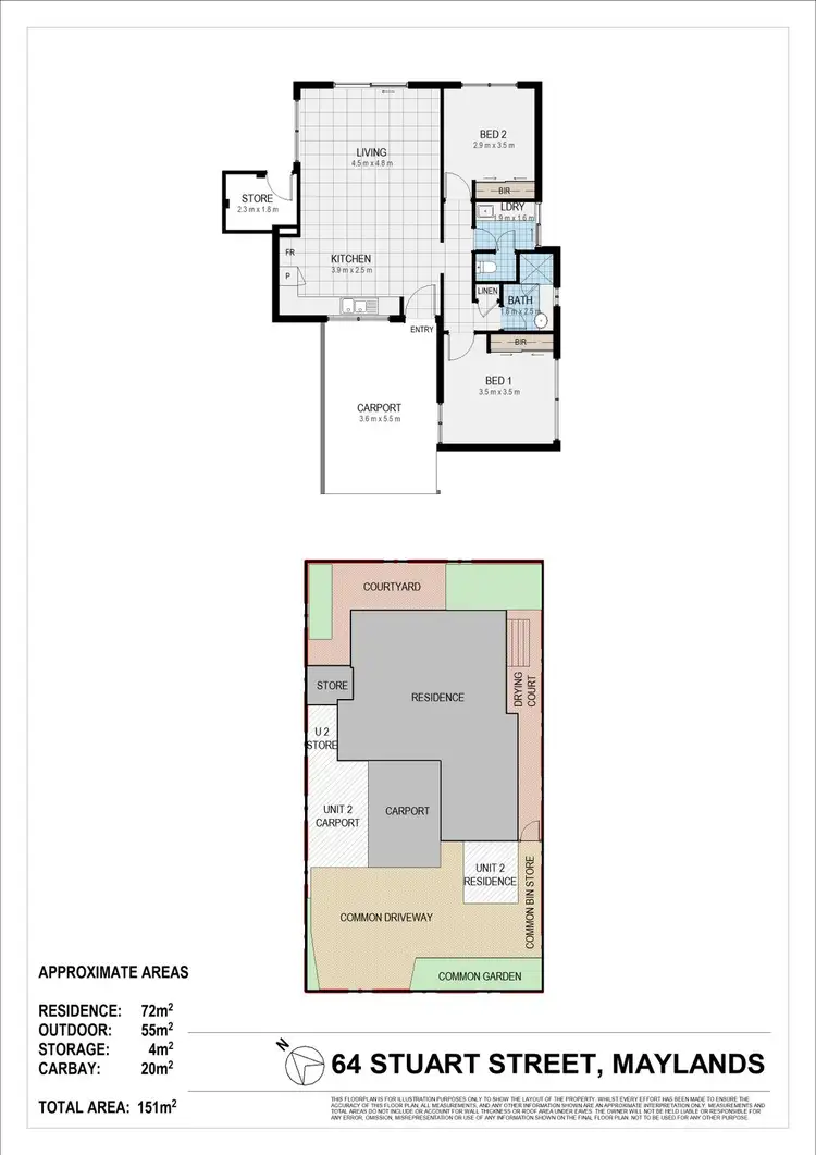 Floorplan of Homely apartment listing, 64 Stuart Street, Maylands WA 6051