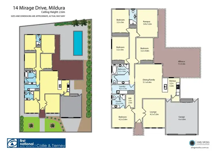 Floorplan of Homely house listing, 14 Mirage Drive, Mildura VIC 3500