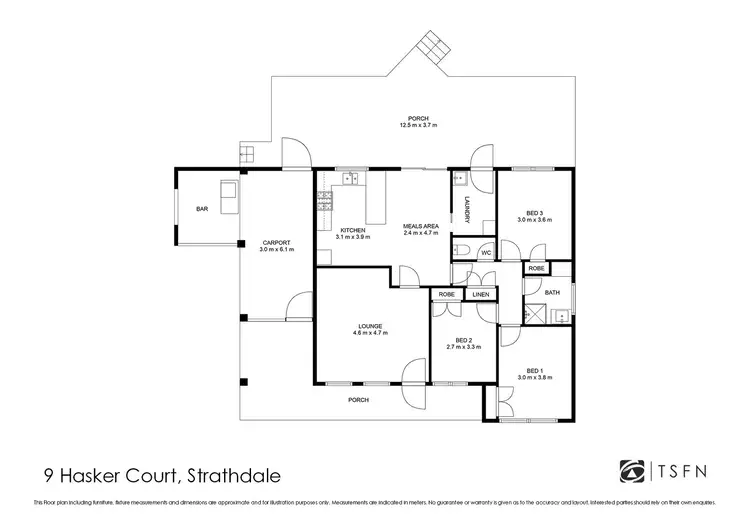 Floorplan of Homely house listing, 9 Hasker Court, Strathdale VIC 3550