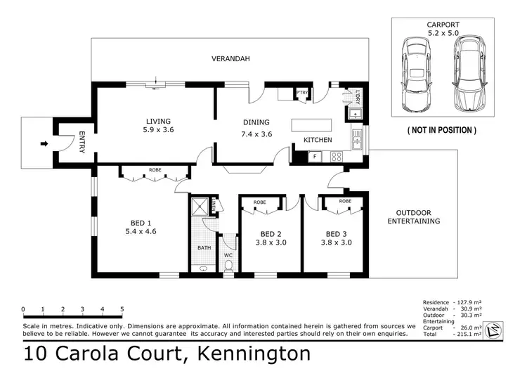 Floorplan of Homely house listing, 10 Carola Court, Kennington VIC 3550