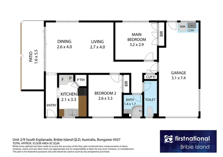 Floorplan of Homely unit listing, 2/9 South Esplanade, Bongaree QLD 4507