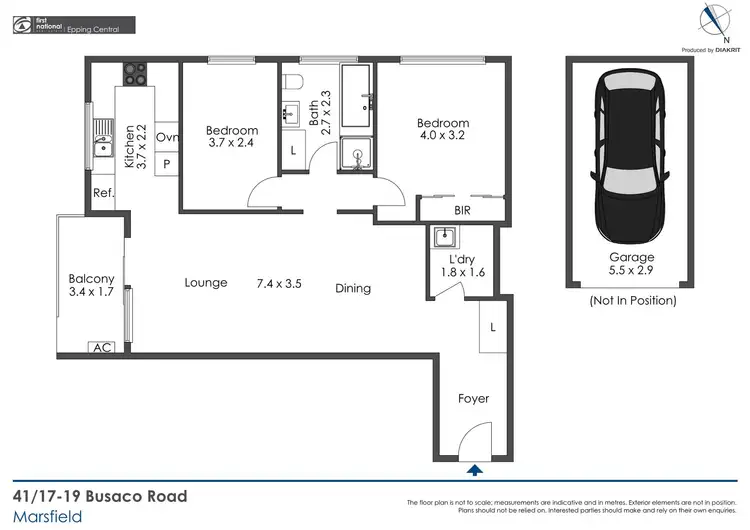 Floorplan of Homely unit listing, 41/17-19 Busaco Road, Marsfield NSW 2122