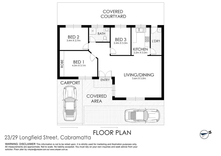 Floorplan of Homely villa listing, 23/29 Longfield Street, Cabramatta NSW 2166