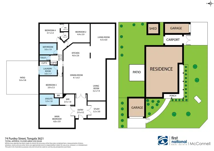 Floorplan of Homely house listing, 74 Purdey Street, Tongala VIC 3621