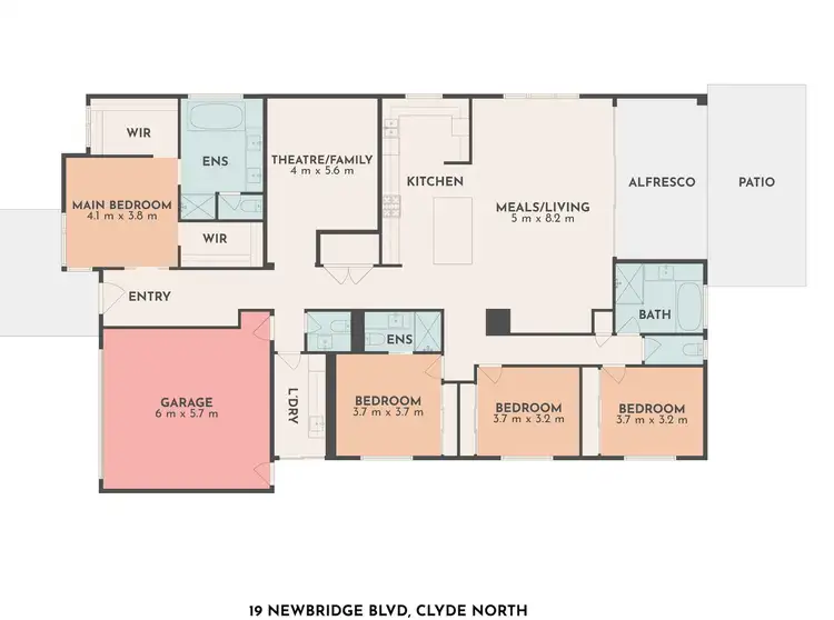 Floorplan of Homely house listing, 19 Newbridge Boulevard, Clyde North VIC 3978