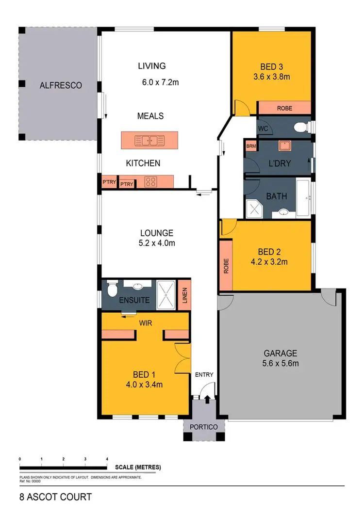 Floorplan of Homely house listing, 8 Ascot Court, North Bendigo VIC 3550
