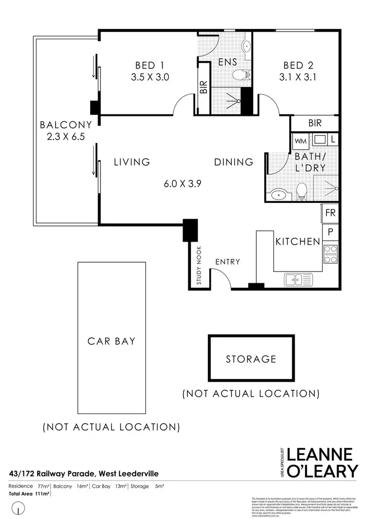 Floorplan of Homely apartment listing, 43/172 Railway Parade, West Leederville WA 6007