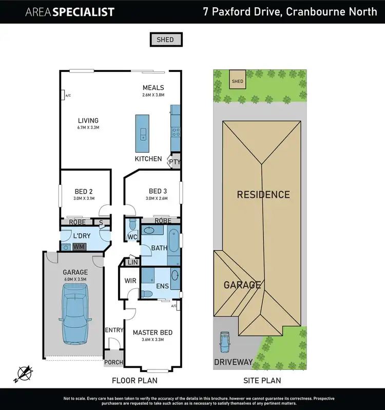 Floorplan of Homely house listing, 7 Paxford Drive, Cranbourne North VIC 3977
