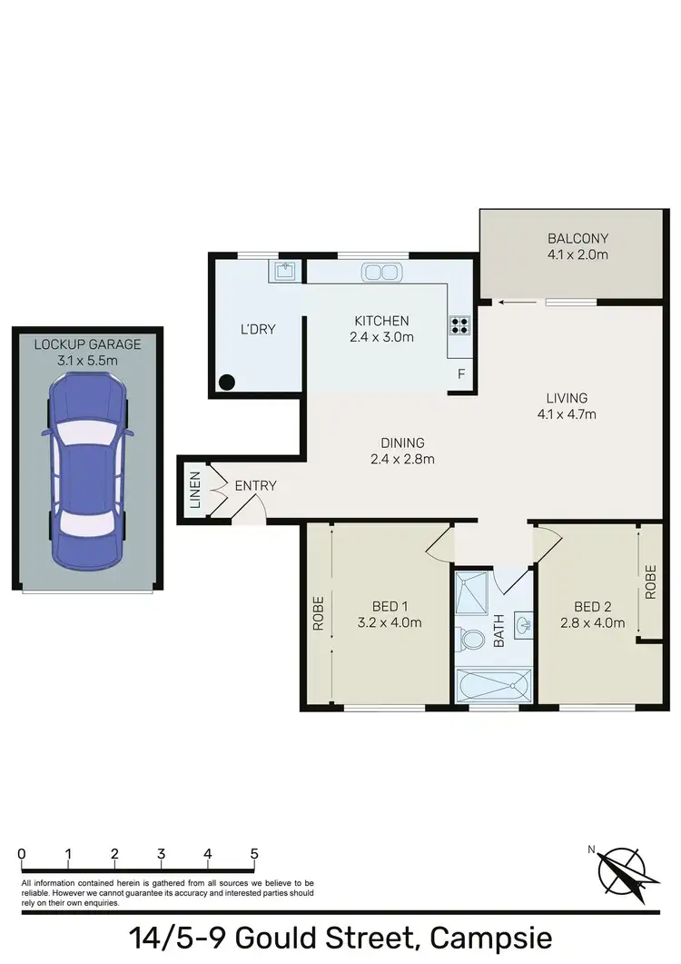 Floorplan of Homely apartment listing, 14/5-9 Gould Street, Campsie NSW 2194
