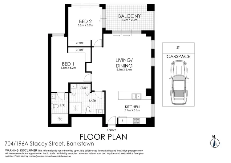 Floorplan of Homely apartment listing, 704/196A Stacey Street, Bankstown NSW 2200