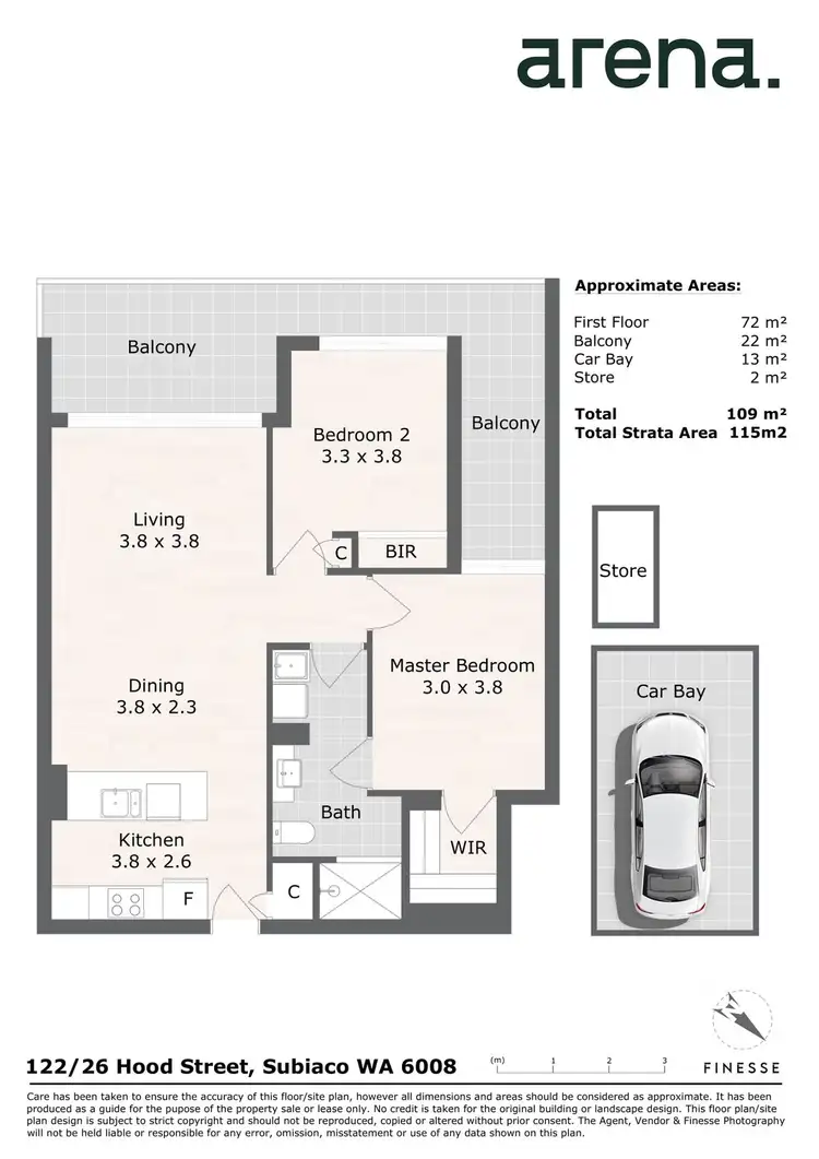 Floorplan of Homely apartment listing, 122/26 Hood Street, Subiaco WA 6008