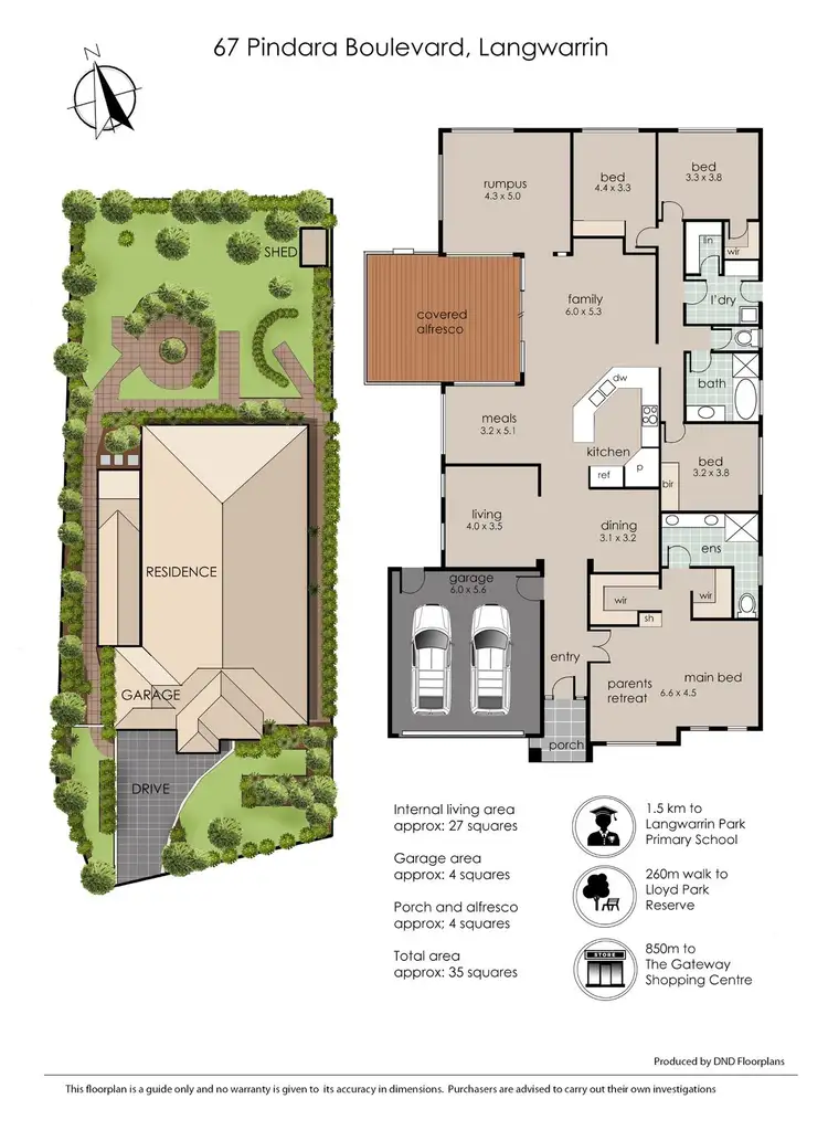 Floorplan of Homely house listing, 67 Pindara Boulevard, Langwarrin VIC 3910