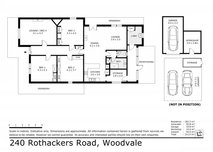 Floorplan of Homely rural property listing, 240 Rothackers Road, Woodvale VIC 3556