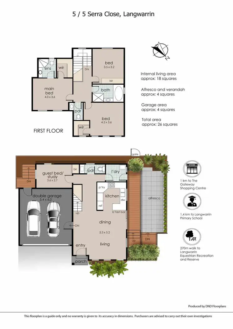 Floorplan of Homely townhouse listing, 5/5 Serra Close, Langwarrin VIC 3910