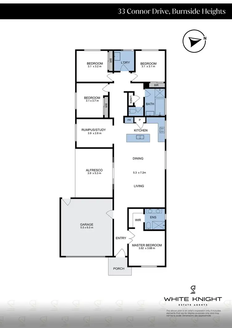 Floorplan of Homely house listing, 33 Connor Drive, Burnside Heights VIC 3023