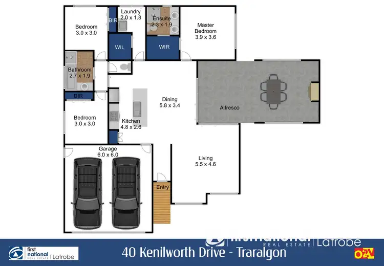 Floorplan of Homely house listing, 40 Kenilworth Drive, Traralgon VIC 3844