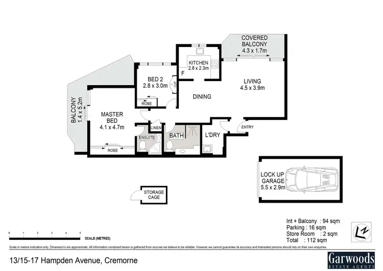 Floorplan of Homely apartment listing, 13/15-17 Hampden Avenue, Cremorne NSW 2090