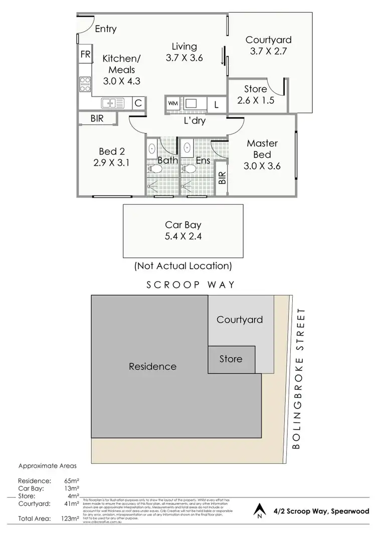 Floorplan of Homely apartment listing, 4/2 Scroop Way, Spearwood WA 6163