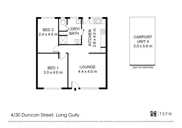 Floorplan of Homely house listing, 4/30 Duncan Street, Long Gully VIC 3550