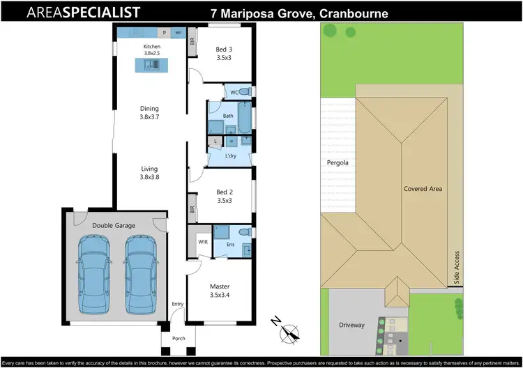 Floorplan of Homely house listing, 7 Mariposa Grove, Cranbourne VIC 3977