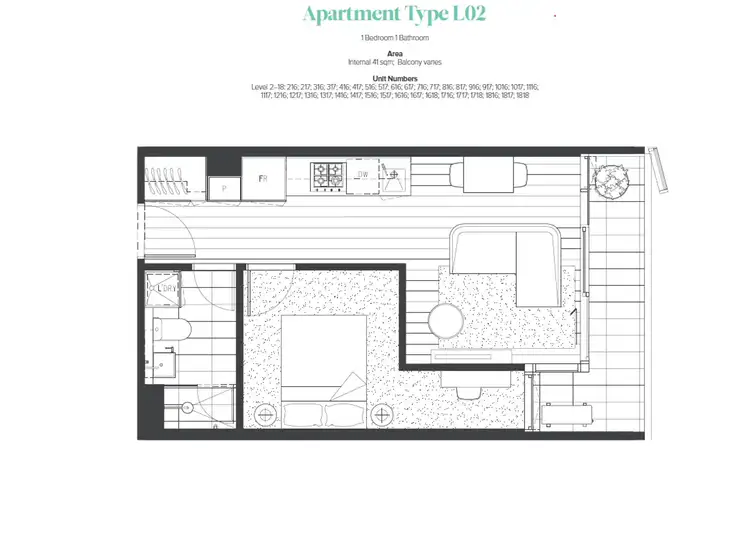 Floorplan of Homely apartment listing, 516/8 Daly Street, South Yarra VIC 3141