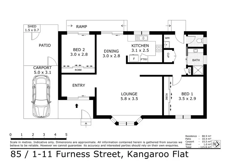 Floorplan of Homely house listing, 85/1-11 Furness Street, Kangaroo Flat VIC 3555