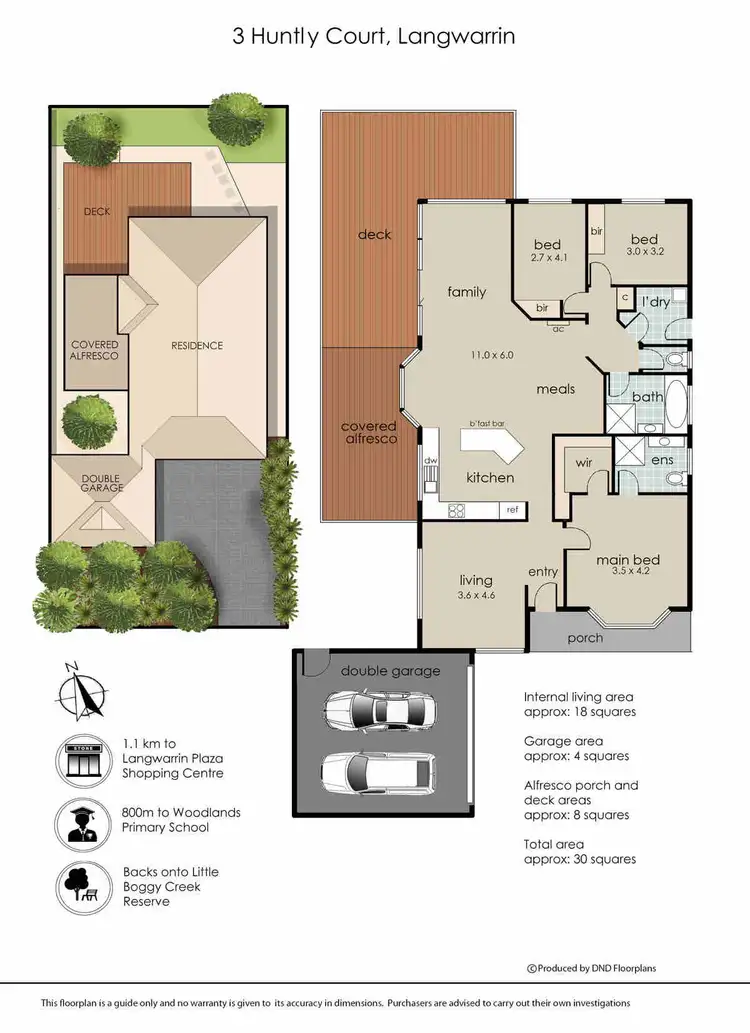 Floorplan of Homely house listing, 3 Huntly Court, Langwarrin VIC 3910