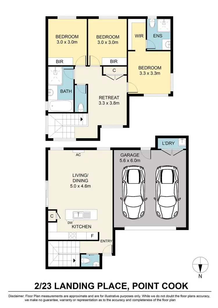 Floorplan of Homely house listing, 2/23 Landing Place, Point Cook VIC 3030