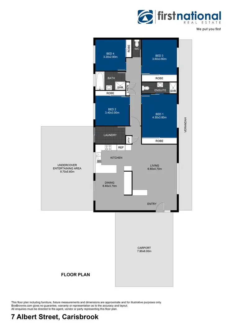 Floorplan of Homely house listing, 7 Albert Street, Carisbrook VIC 3464